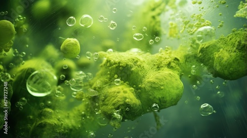 texture background of algae, research in laboratories, biotechnology science concept