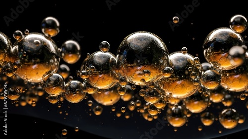 Foam from soap bubbles on a black background. 3d rendering