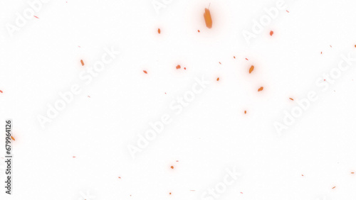fire embers or spark particles with transparent background