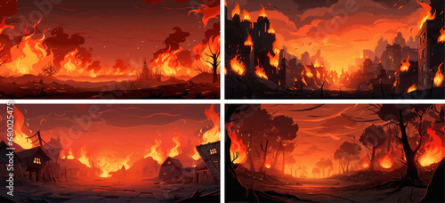 hell flames explosion disaster risk apocalypse blaze burn burnt dust emergency inferno fantasy
