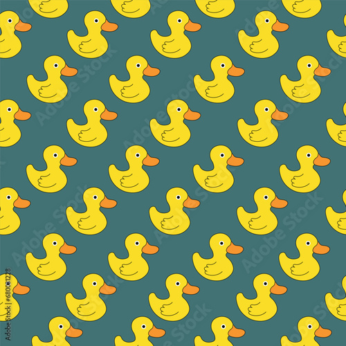 vector illustration of duck seamless pattern