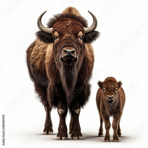 Front view of bison