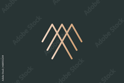 M MM logo design vector template