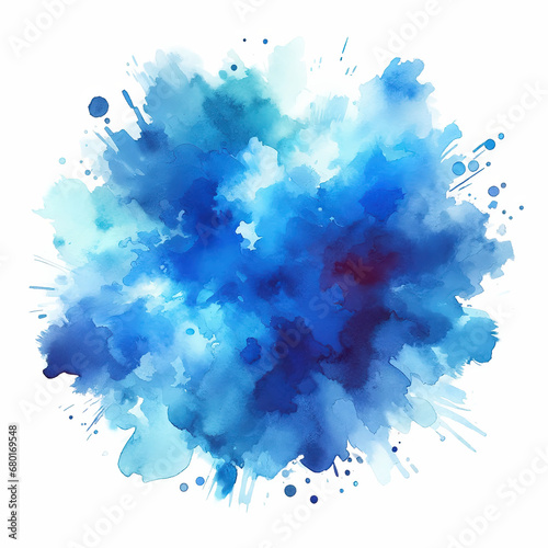 水彩画風の青と白のテクスチャ