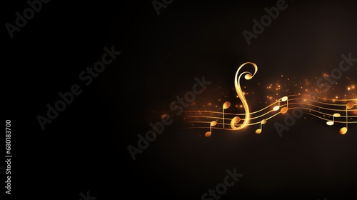  a black background with gold music notes and a black background with gold music notes and a black background with a black background and a black background with a gold music.