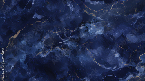 Seamless midnight blue marble with sparkling mica