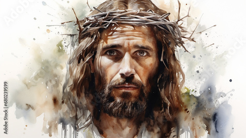 pascoa de jesus cristo em arte aquarela 