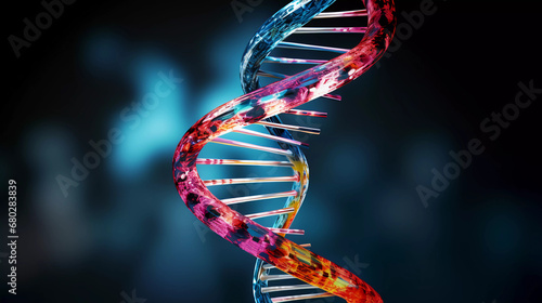 DNA helix of Genetic engineering and gene manipulation,