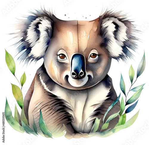 Namalowana koala ilustracja