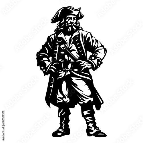 Daring Pirate Adventure Vector Illustration