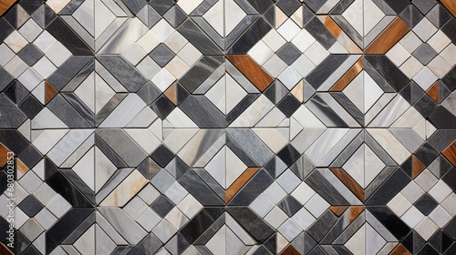 Marble Mosaic: A mosaic pattern created from various marble tiles, forming a stunning design.