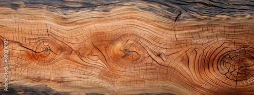 Wood Texture of Cut Tree Trunk Close-Up