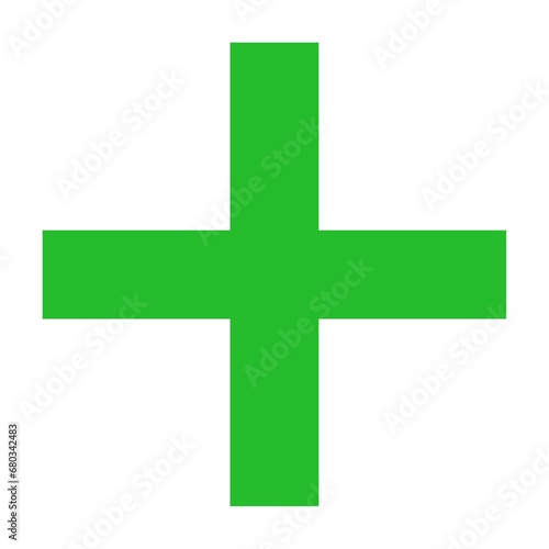 Green plus symbol 