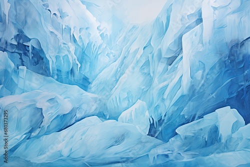 Glacier Color Wonderland: Captivating Winter Landscape Design
