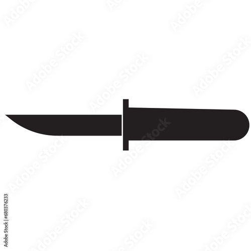 Digital png illustration of black knife on transparent background