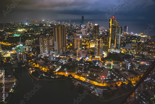 Colombo in nights from lotus tower 