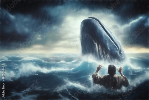 Jonah and the Whale - Book of Jonah in the Old Testament of the Bible - Wondrous Depths: Jonah's Mystical Connection with the Benevolent Leviathan