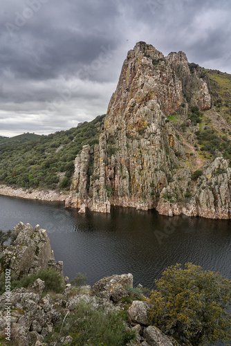 Landscape in the Montfrague National park with River Tajo, Extremadura, Spain