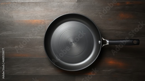 new frying pan on the table.