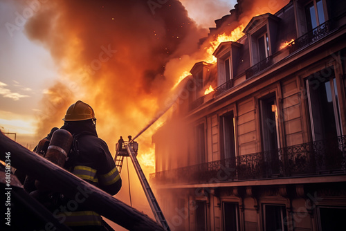 Firefighters in Paris, France