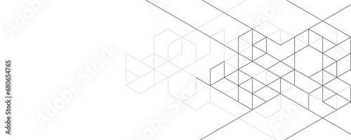 Abstract geometric background with isometric blocks, polygon shape pattern