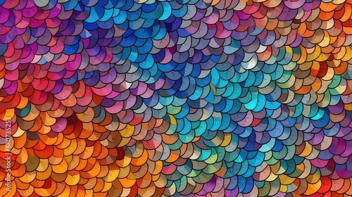  mosaic abstract Stereogram in false colors ,pattern shapes multicolored