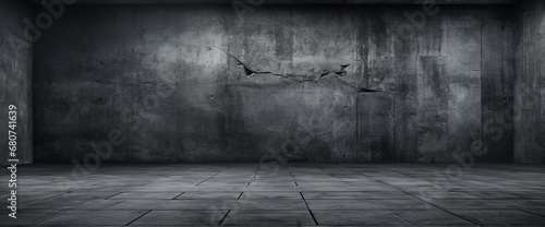 暗いコンクリートのテクスチャー背景。A dark concrete floor texture Generative AI 