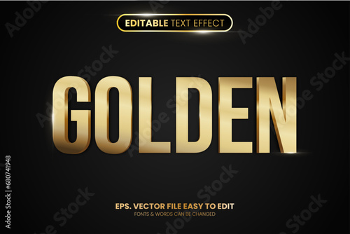 Golden editable text effect