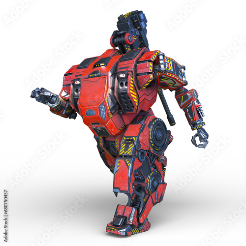 戦闘ロボット 3DCG レンダリング