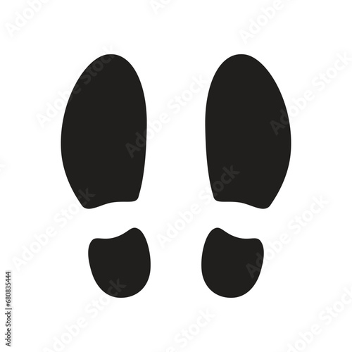 casual shoe foot print vector 
