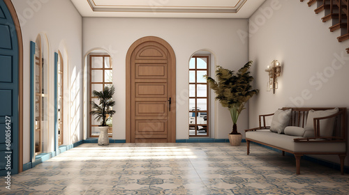 mediterranean interior design of modern entrance hall