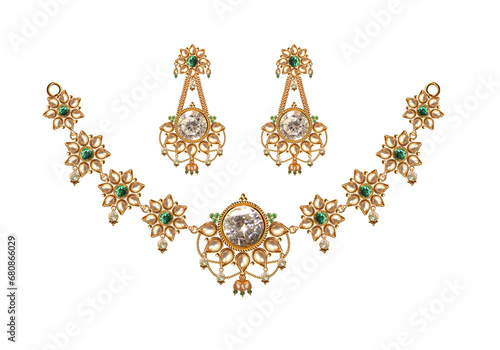 Vintage Pearl Necklace set for indian wedding 