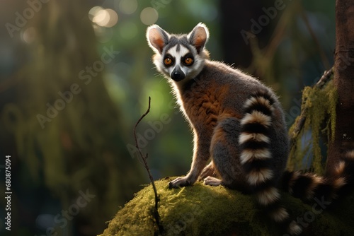 ringtail in natural desert environment. Wildlife photography