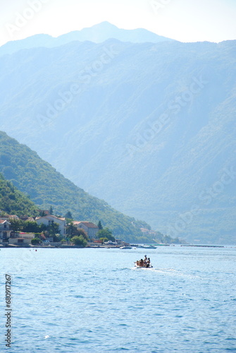 sea and mountains landscape, Kotor Bay, Montenegro