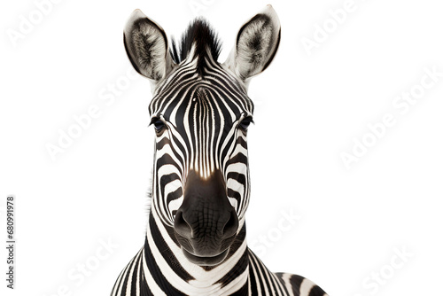 Zebra in Clean Isolation on a transparent background
