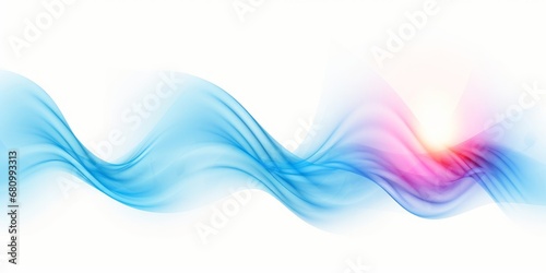 Air flow set of elements on a white background. Abstract light effect blowing from an air conditioner, purifier or humidifier. Dynamic blurred flow, Generative AI