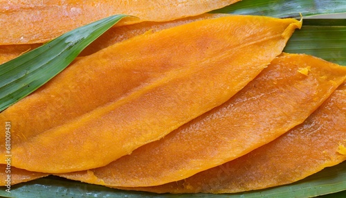 dried mango sheet texture background thai sweet dessert