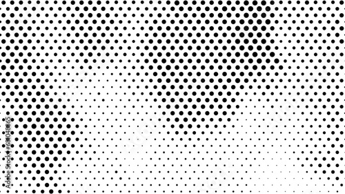 Abstract pop art comic style black halftone isolated on white background Vector. Dotted gold spray vector illustration. Creative pattern vector halftone background. Black dot spray gradation.