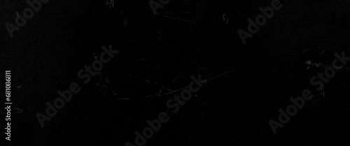 abstract dark gloomy black background for design, dust scratches overlay, old film texture, white dust and scratches on black background.