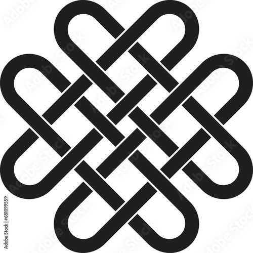 Celtic knot vector black