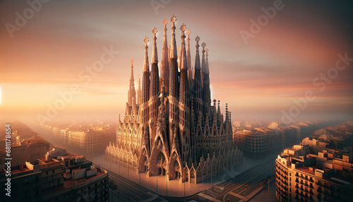 Dawn's Light on Sagrada Família