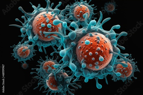 closeup orange blue cells coronavirus entertainment society body structure necrosis design