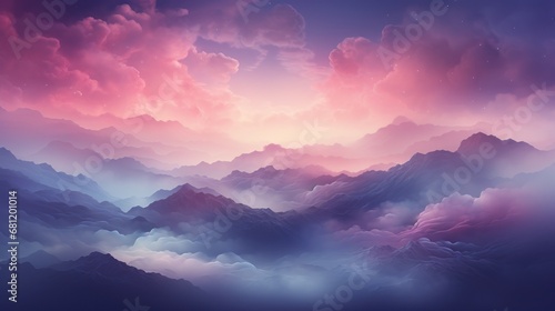 Soft and subtle gradient galaxy background with a delicate and airy feel. AI generate