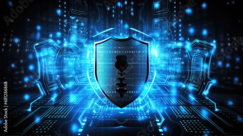 Cyber security shield, AI generated Image