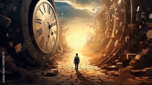 time travel background wallpaper AI generated image