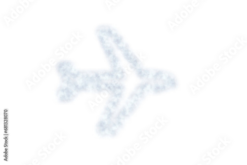 Digital png illustration of airplane symbol on transparent background