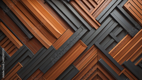 abstract geometric background, abstract simetris paneling pattern 3D paneling decorative ilustration, wood motive, panel wood, wooden, wood panel
