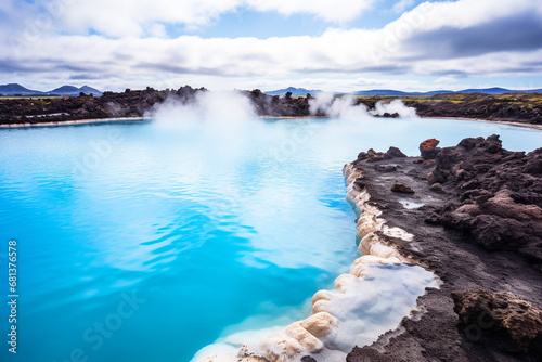 geothermal splendor and tranquility of Blue Lagoon, embodying warm and rejuvenating waters, therapeutic silicmud, and unique geothermal features of this world-renowned destination