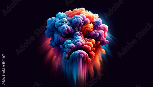 colorful explosion カラフルな爆発