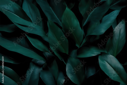 Dark mysterious style turtle leaf green leaves wallpaper